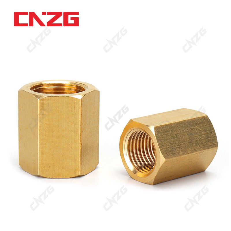 ท่อทองเหลืองข้อต่อท่อทองแดง Hex Coupler BSP ด้ายหญิง Variable Connetor 1/8 1/4 3/8 1/2 3/4