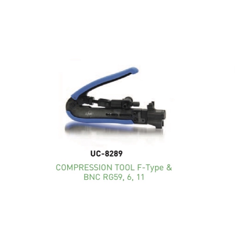 LINK UC-8289 COMPRESSION TOOL F-Type, BNC & RCA for RG59, RG6 & RG11 เครื่องมือ คีมอัด เข้าหัวสาย Co
