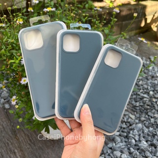 🔥เคสกำมะหยี่มีโลโก้ สีทะเล สำหรับเคสมือถือ i13 mini Pro Promax,7 8 plus,SE2,X XR XSmax,11 Pro Max,12 mini Pro Max🔥