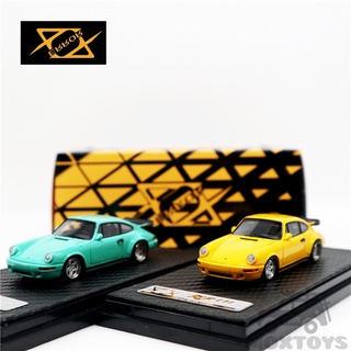 โมเดลรถยนต์เรซิ่น 404 Error 1:64 Porsche 911 RUF CTR สีเหลือง สีเขียวมิ้นท์