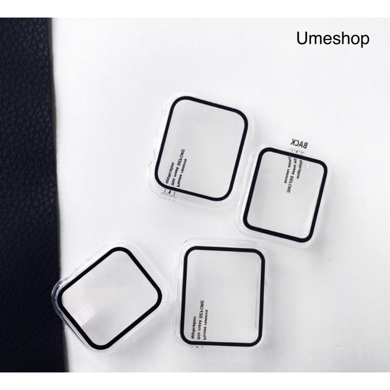 เคสพร้อมกระจกกันรอยคลุมรอบหน้าจอ สำหรับ watch11 10 9 8  7 6 5 4 3 2 1 38/40/41mm 42/44/45/46mm เคส watch