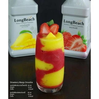 ลองบีชเพียวเร่มะม่วงน้ำดอกไม้ (900 ml) LongBeach Thai Honey Mango Puree น้ำผลไม้ผสมเนื้อ/ น้ำผลไม้เข้มข้น