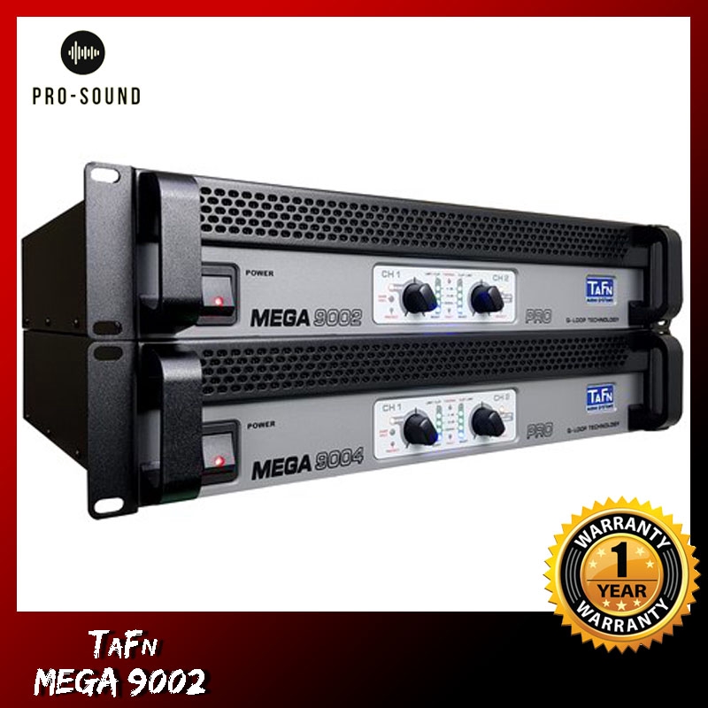 เพาเวอร์แอมป์ Power Amplifire TaFn รุ่น MEGA 9002 Pro เหมาะสำหรับโหลด 2 โอห์ม คุณภาพสูง ติดต่อ PRO-S