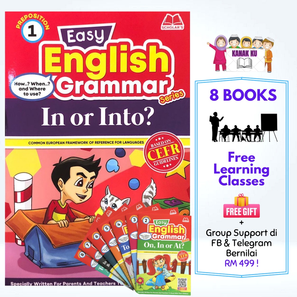 หนังสืออ่านหนังสือสําหรับเด็ก- Easy English Grammar+FREE Book -ผู้อ่าน - Easy -Book-Children-Phoenic