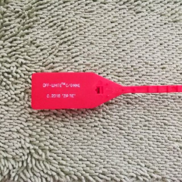 Nike x OFF WHITE RED ZIP TIE ซิปแท็ก งาน Custom พร้อมส่ง