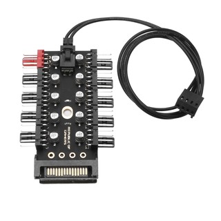 PC 1 ถึง 10 4Pin พัดลมระบายความร้อน HUB Splitter 12V LED PWM SATA แหล่งจ่ายไฟอะแดปเตอร์ SPEED CONTROLLER สำหรับการทำเหมื