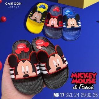 🪅พร้อมส่งงานใหม่สวยๆ 🪅รองเท้าแตะเด็ก พื้นยางนุ่ม น้ำหนักเบามาก ลาย🔴⚫Mickey Mouse⚫🔴งานลิขสิทธิ์แท้ 100% ป้ายห้อย