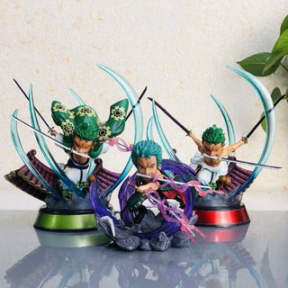 โมเดลวันพีช One Piece Wa no Kuni GK Kimono Sauron W17 Samurai Three Swords Q Version WCF Decoration Figure