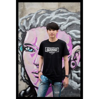 🖤พร้อมส่ง🤍 เสื้อยืดคอกลม แขนสั้น สกรีนลายเท่ๆ มีสีดำและขาว [ลายG001]