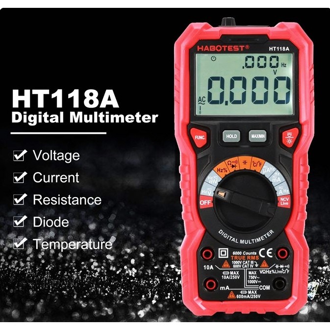 HABOTEST  HT118A  Digital Multimeter   ฮาโบเทส ดิจิตัล มัลติมิเตอร์