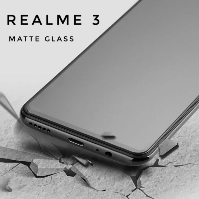 Realme 3 ฟิล์มกระจกด้านเต็มจอ