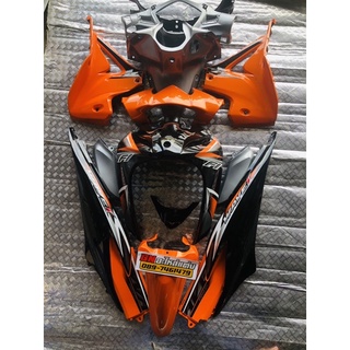 ชุดสีเวฟ110iสีส้มดำเทาปี2012-2018มี15ชิ้นประกอบสนิทติดตั้งง่…