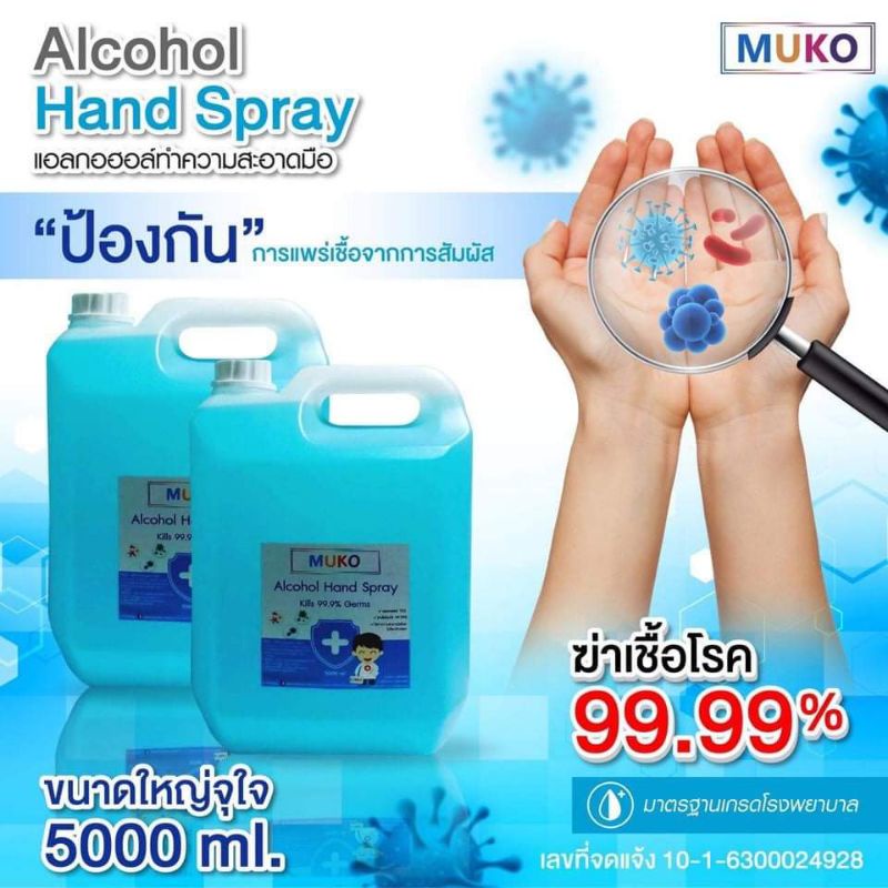 แอลกอฮอล์75%Pharma grade(กลิ่นแป้งเด็ก👶)ชนิดน้ำแบบเติมขนาดสุดคุ้ม5ลิตร