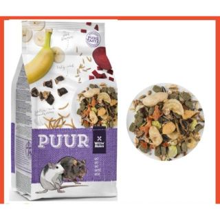 PUUR Rat อาหารหนูแรท หนูดัมโบ้ เม้าส์ อร่อยหลากหลาย ช่วยย่อย ช่วยลดกลิ่นมูล (800g)
Puur rat