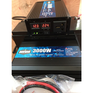 อินเวอเตอร์  เพียวไซเวฟ 3000W   เป็นเครื่องแปลงไฟ 12v เป็นไฟบ้าน AC 220v 50H-60H 3000W  Inverter Pure sine wave