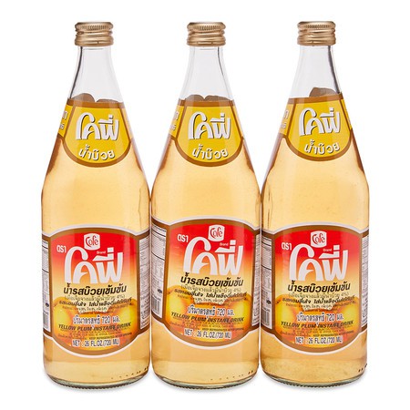 ส่งฟรี  COFE โคฟี่ น้ำบ๊วย ขนาด 720ml ยกแพ็ค 3ขวด YELLOW PLUM COFY     ฟรีปลายทาง