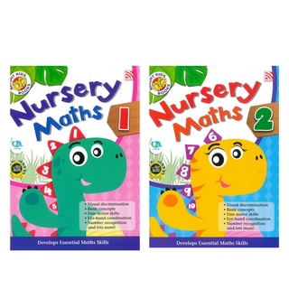 หนังสือแบบฝึกหัดเตรียมอนุบาล Bright Kids &gt; Nursery Maths หนังสือเรียนเตรียมอนุบาล แบบฝึกหัดสำหรับเด็ก