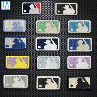 Mlb สติกเกอร์ป้ายฉลาก ทรงสี่เหลี่ยม ปักลาย สําหรับติดตกแต่งเสื้อผ้า คอมพิวเตอร์