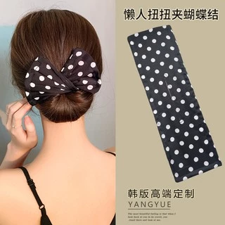 Magic Twisted Clip Bow ผ้าทำผมม้วนเป็นทรงโบว์ แบบใหม่ล่าสุด โบว์ผูกผม ผ้ารัดผม ผ้ามัดผม ยางรัดผม ผูกผม กิ๊บผม กิ๊บติดผม