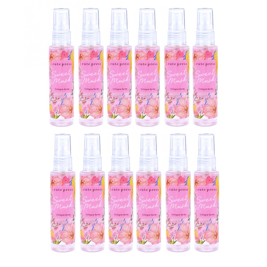 ส่งด่วน/ของแท้/ราคาถูก Cute Press Sweet Musk Cologne Spray คิวเพรส สวีท มัสค์ โคโลญ สเปรย์ ขนาด 60 ml. 12ขวด