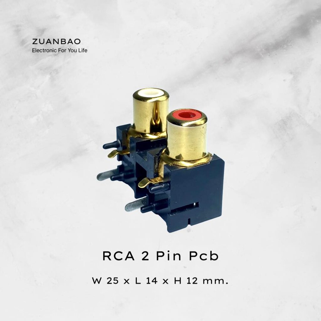 ซ็อกเก็ต RCA ตัวเมีย 2 ช่อง (แดง-ขาว) แบบลงปริ้นท์ RCA Jack PCB Mount Twin สำหรับ DIY Audio และงานซ่อมเครื่องเสียง - รูปที่ 3