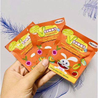 Veggie Gummy Vitamin C ซองละ 2 ชิ้น // วิตามินผัก กัมมี่วิตามินซีเยลลี่ผัก แบบซอง 3 ซอง