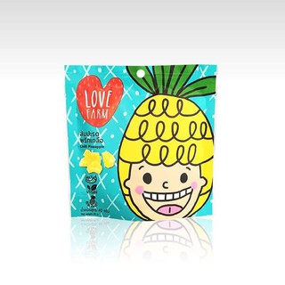 🍍(สับปะรดพริกเกลือ 40 กรัม) 💖เลิฟฟาร์ม (LOVEFARM) สับปะรด พริกเกลือ ผลไม้อบแห้ง