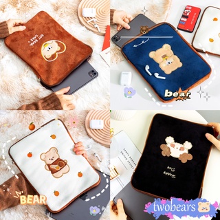 🌈พร้อมส่ง เคสใส่แล็ปท็อป ลายหมี แฟชั่นสไตล์เกาหลี สำหรับ 15 13 11 10.5 10.2 นิ้ว