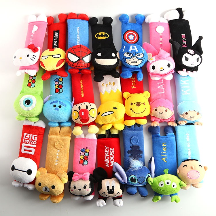 มีสินค้า ปลอกหุ้มเข็มขัดนิรภัย ผ้ากํามะหยี่ขนนิ่ม ลายการ์ตูนน่ารัก เพื่อความปลอดภัย สําหรับเด็กผู้ชาย ผู้หญิง 1 ชิ้น