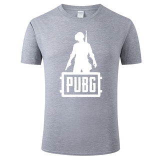 เสื้อยืดแขนสั้นลําลอง ผ้าฝ้าย พิมพ์ลาย Game Pubg สีขาว แฟชั่นฤดูร้อน สไตล์สตรีท สําหรับผู้ชาย และผู้หญิง