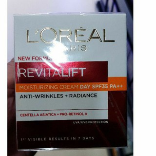 LOREAL PARIS รีไวทัลลิฟท์ มอยซ์เจอร์ไรซ์ซิ่ง ครีมเดย์ แอนไท-ริงเคิล+เรเดียนส์ 50มล.