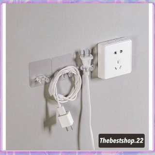 ที่แขวนเก็บของ ตะขอเก็บสายไฟ สายเคเบิ้ล usb แบบติดผนัง คุณภาพสูง/1 ชิ้น #4631