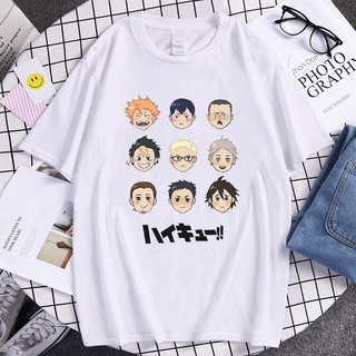 Haikyuu การ์ตูนน่ารักพิมพ์ Tshirt ผู้หญิงญี่ปุ่นอะนิเมะวอลเลย์บอลคลับผู้หญิงเสื้อยืดตัวละครแฟชั FU: