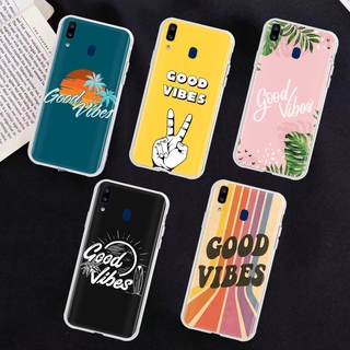 เคสโทรศัพท์มือถือ แบบใส ลาย Good Vibes สําหรับ Samsung Galaxy A02 A02S M02 M02S A22 A71 A51 A21S A12 A01 A11