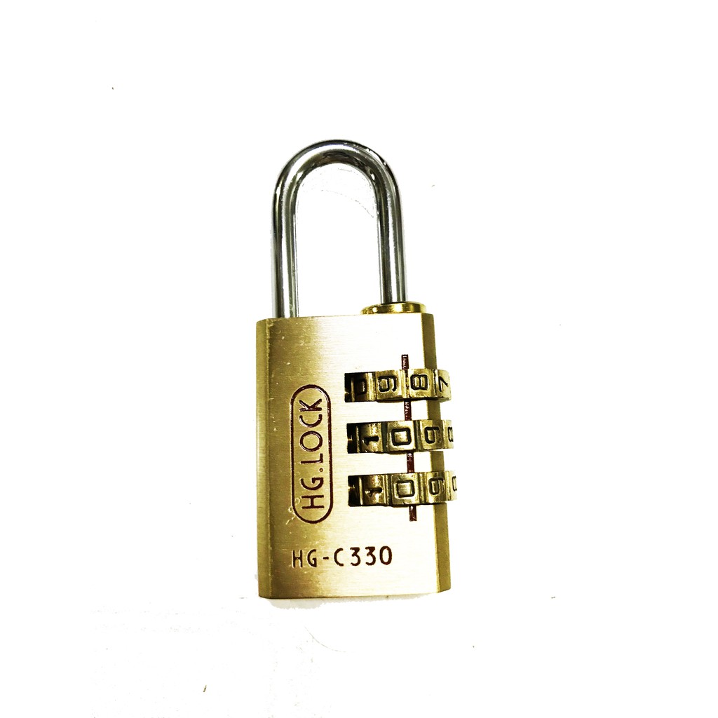 HG.LOCK กุญแจรวมรหัสผ่านทองเหลือง 30mm HG-C330