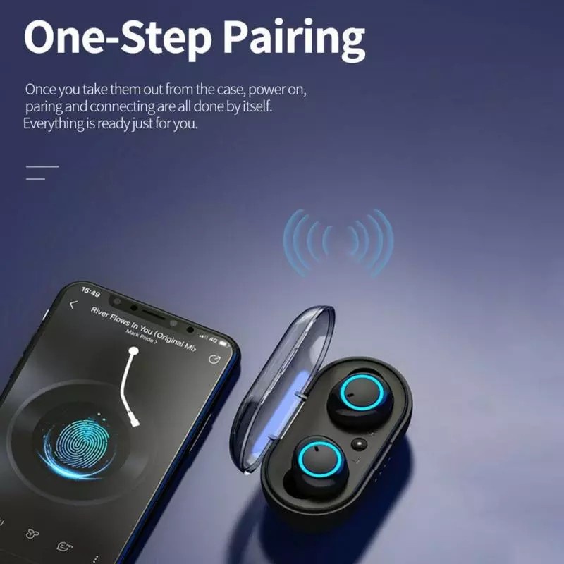 【พร้อมส่ง】หูฟังบลูทูธไร้สาย TWS Bluetooth 5.0 Earbuds Bass Stereo Sound หูฟังกีฬา หูฟังออกกำลังกาย เปิดและเชื่อมต่ออัตโน