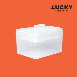 LUCKY HOME กล่องเครื่องมือมีฝาปิดและหูหิ้ว HK-09ขนาด (กว้าง x ยาว x สูง): 32 x 23.2 x18.5 cm (9 L)