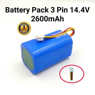 แบตเตอรี่หุ่นยนต์ทำความสะอาด Connector XHB 3Pin / ABIR petvac365 14.4V 2,600mAh