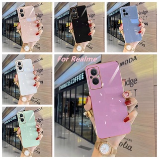 เคส Realme 7 5G Realme 8 Realme 7i 9i C17 Realme 9 pro Realme GT ตรงขอบ Electroplated Soft เคสโทรศัพท์