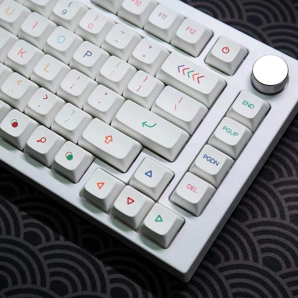 ชุดปุ่มกดคีย์บอร์ด ธีมนีออน ไทย เกาหลี คุณภาพดี 68 84 96 100 104 คีย์ 64 71 87 xda Neon thai keycaps pbt keycaps