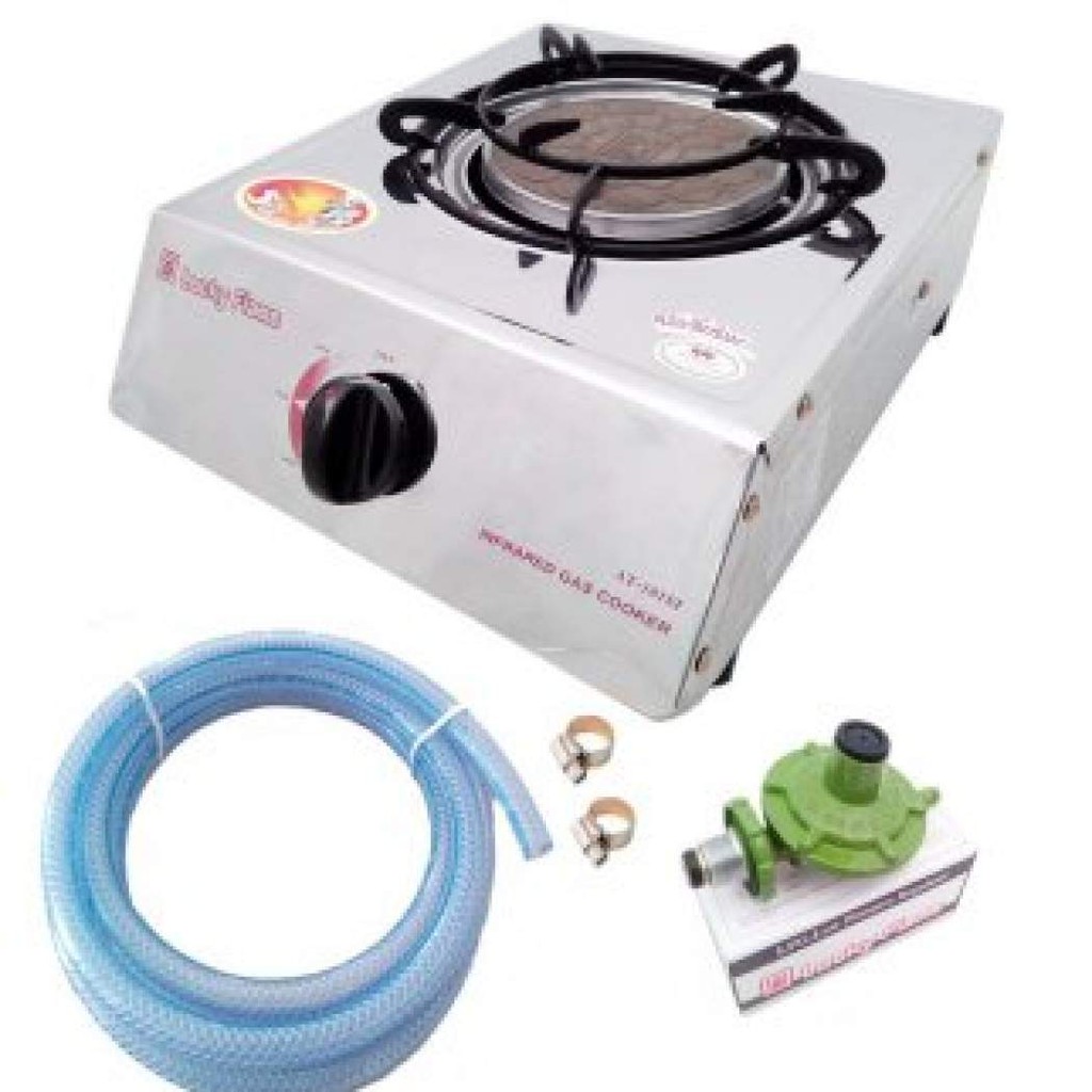 Lucky Flame เตาแก๊สตั้งโต๊ะอินฟาเรด AT-101SI+หัวปรับ L-326