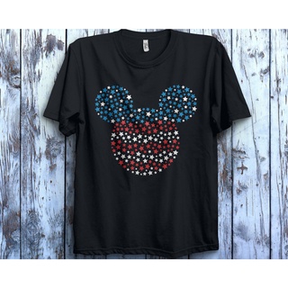 เสื้อผ้าผชDisney เสื้อยืด พิมพ์ลายดิสนีย์ มิกกี้เมาส์ สีแดงS-5XL