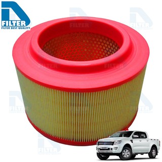 กรองอากาศ Ford ฟอร์ด Ranger เรนเจอร์ 2012-2018 By D Filter (ไส้กรองอากาศ) (DA232N)