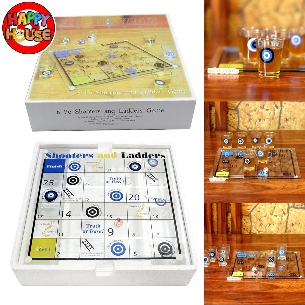 พร้อมส่งในไทย เกมวงเหล้า Shooters and Ladders บันไดงูสายดื่ม Drink Shot Game #1