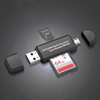 อะแดปเตอร์แปลง micro usb to type c รองรับ micro sd/sd card/usb otg f1l 8