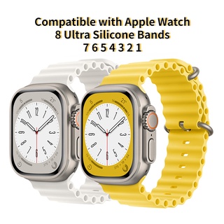 สายนาฬิกาข้อมือซิลิโคน ขนาด 49 มม. สําหรับ Aplpe Watch ultra 8 iWatch ultra 8 7 6 5 4 se