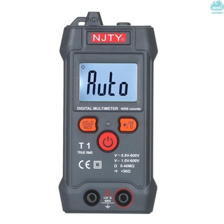 [mini3c] Njty มัลติมิเตอร์ดิจิทัล LCD NCV 4000 ครั้ง True RMS 600V