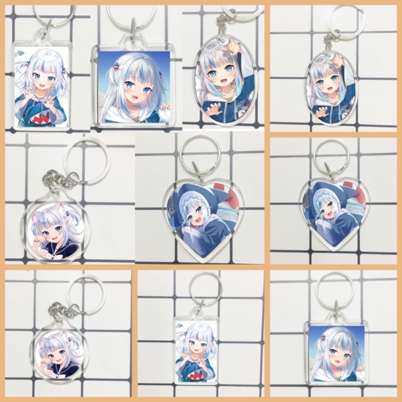 พวงกุญแจพร้อม gawr gure hololive image/vtuber hololive hanger