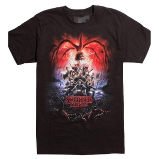 ราคาต่ำสุด!!เสื้อยืดผู้ชายเสื้อยืดลายกราฟฟิก Stranger Things Full Cast Season 2S-3XL 【S-4XL】