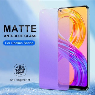 ฟิล์มกระจกนิรภัยกันรอยหน้าจอ ผิวด้าน กันแสงสีฟ้า สําหรับ Realme X50 8 7 6 5 3 Pro 6i 5i 7i C2 C3 C11 C12 C15 XT X3 SuperZoom narzo 20